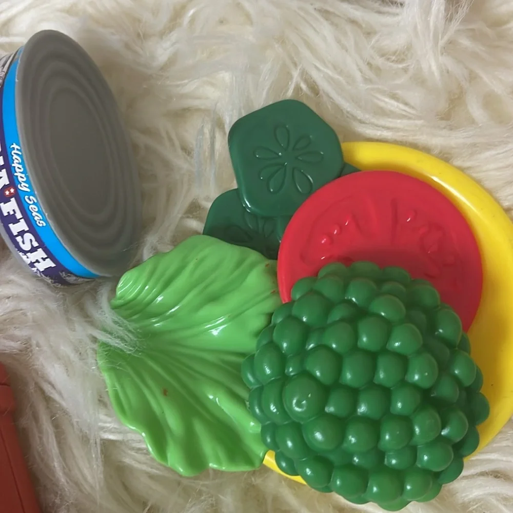 Big Colorful Play Food Set for Kids. 70+ pieces